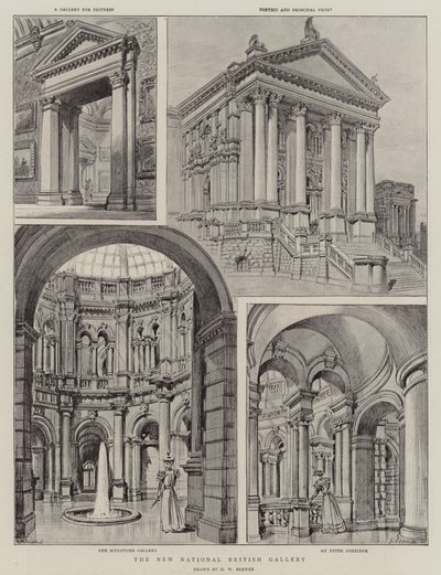 La nouvelle galerie nationale britannique - Henry William Brewer
